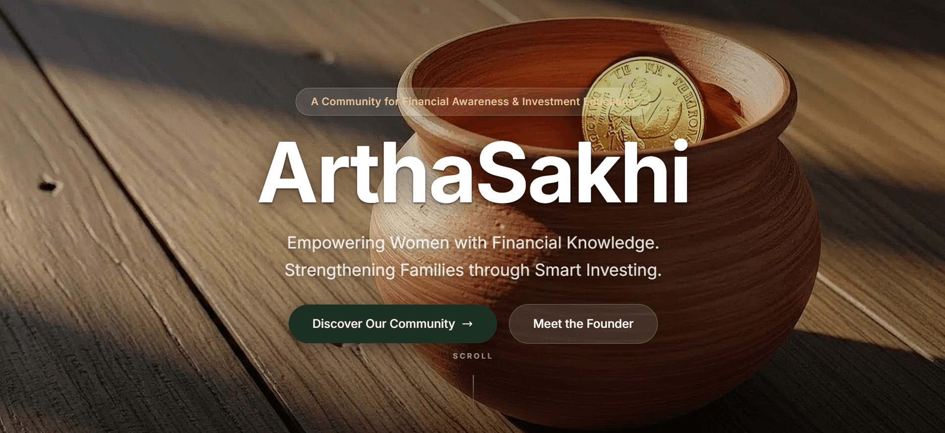 ArthaSakhi — website screenshot