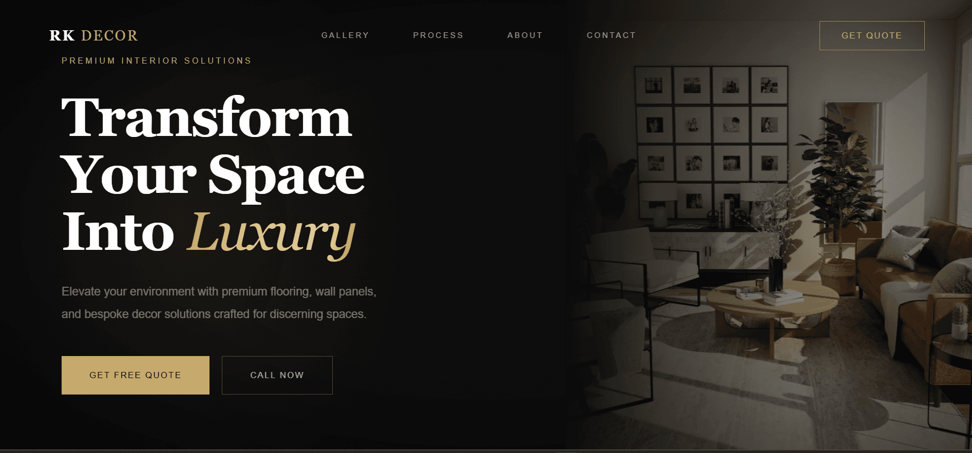 RK Decor — website screenshot